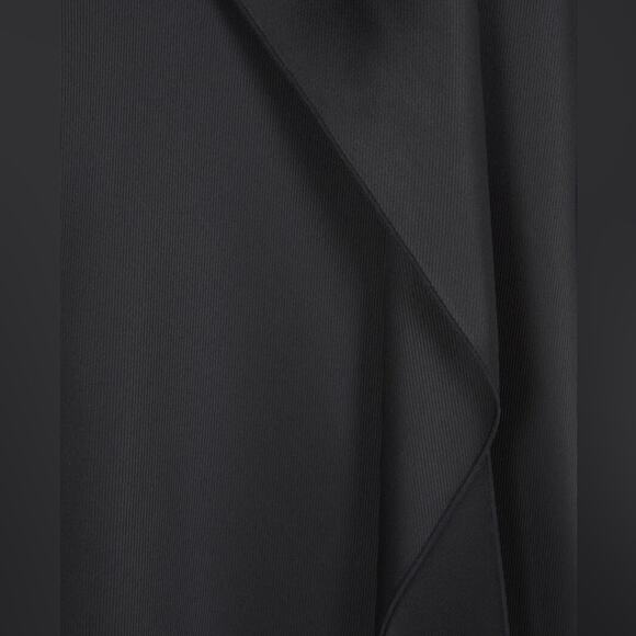 The Row Ydara Satin Blouse size US 2 Glossy Black Wrapped Neckline - Picture 14 of 14